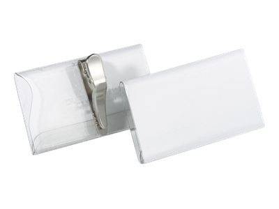 DURABLE - Namensschild - für 40 x 75 mm - Clip - durchsichtig (Packung mit 25)