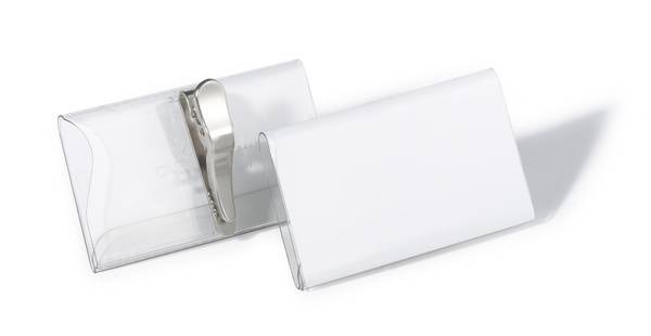 DURABLE - Namensschild - für 40 x 75 mm - Clip - durchsichtig (Packung mit 25)