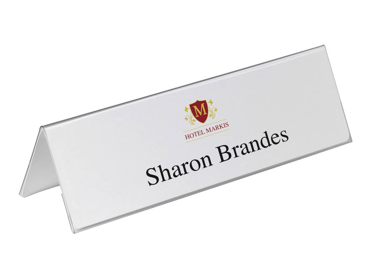 DURABLE - Schildhalterung - Desktop - für A4, 105 x 297 mm - doppelseitig - durchsichtig (Packung mit 25)