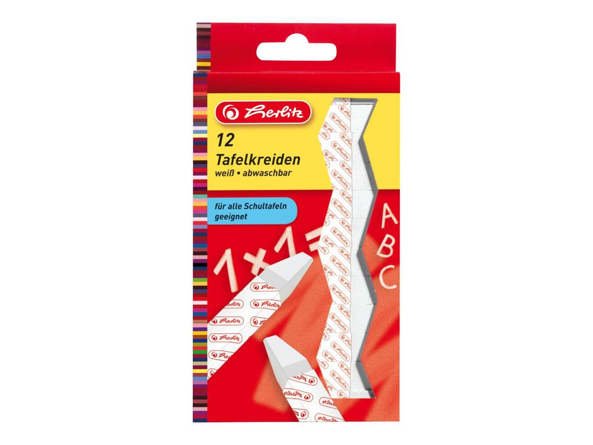 Herlitz Kreide - für Tafel - Weiß (Packung