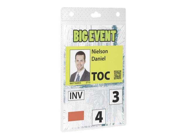 Durchsichtiger Ausweis oder Eventpass mit der Bezeichnung „BIG EVENT