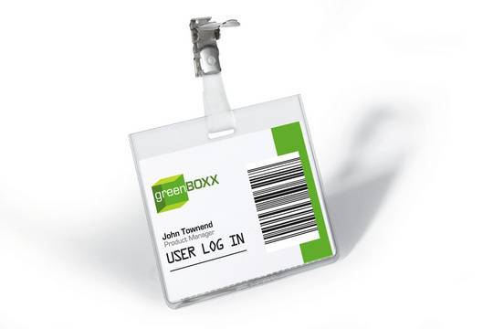 DURABLE - Namensschildhalterung - für 60 x 90 mm - Clip - durchsichtig (Packung mit 25)