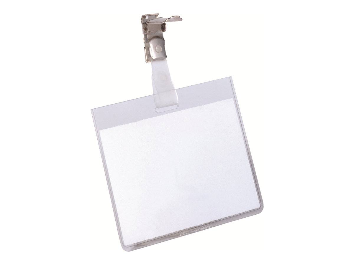 DURABLE - Namensschildhalterung - für 60 x 90 mm - Clip - durchsichtig (Packung mit 25)
