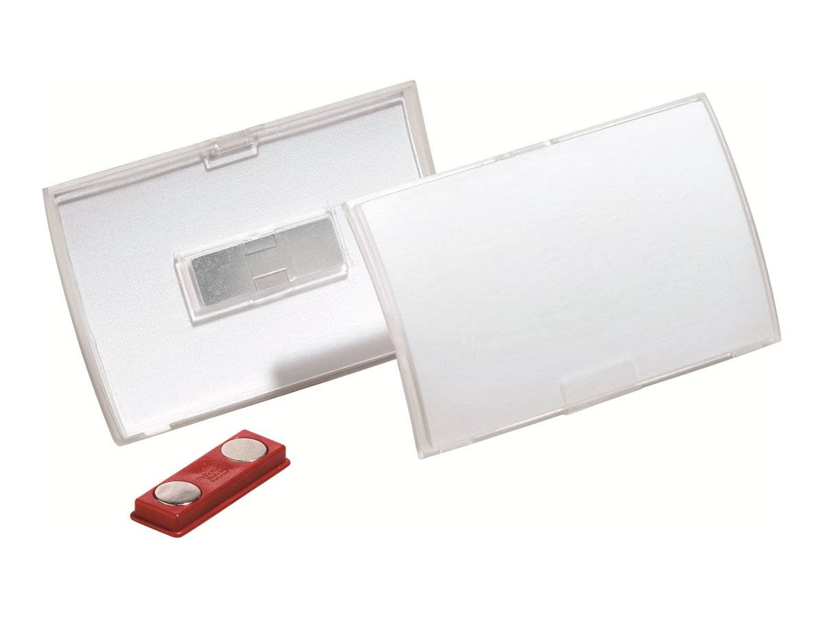 DURABLE CLICK FOLD - Namensschild - für 54 x 90 mm - Magnet - durchsichtig (Packung mit 10)