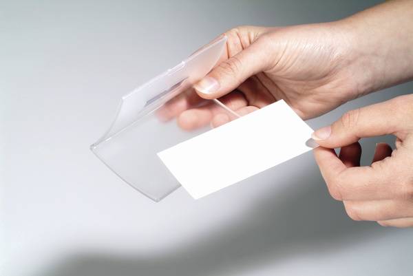 DURABLE CLICK FOLD - Namensschild - für 54 x 90 mm - Magnet - durchsichtig (Packung mit 10)