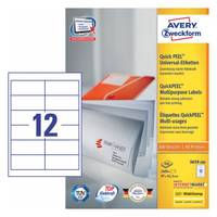 Avery Zweckform 3659 - Weiß - 42.3 x 97 mm 2400 Etikett(en) (200 Bogen x 12)