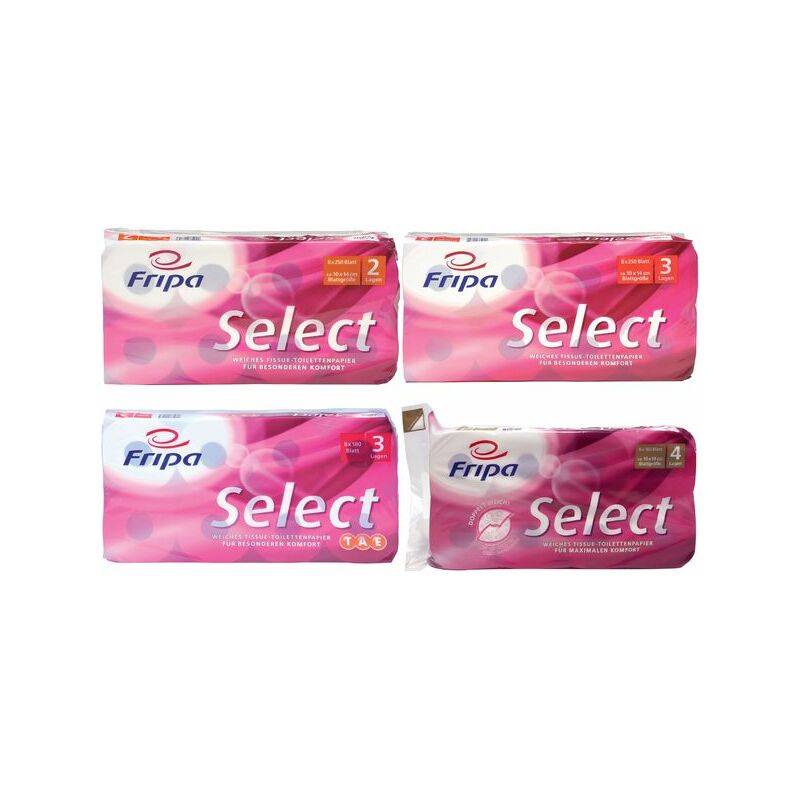Fripa Toilettenpapier Select, 3-lagig, hochweiß