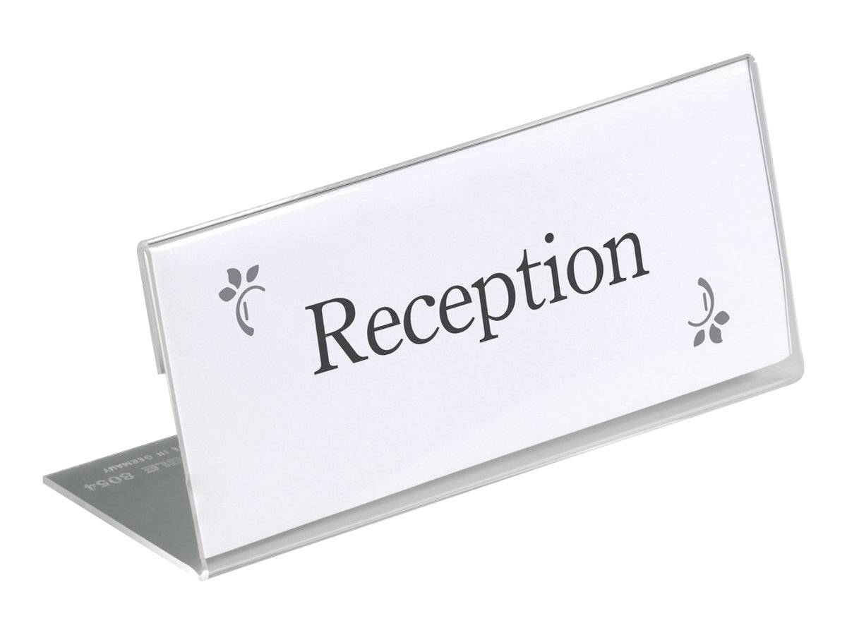 DURABLE - Schildhalterung - Desktop - für 61 x 150 mm - durchsichtig (Packung mit 10)