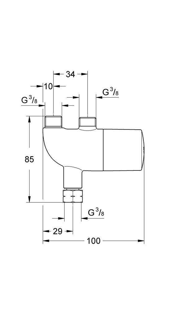 GROHE Untertischthermostat GROHTHERM MICRO thermischer Verbrühschutz