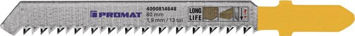 Stichsägeblatt Gesamt-L.80mm Zahnt.1,9mm S.1,27mm BIM 5 St./Karte PROMAT