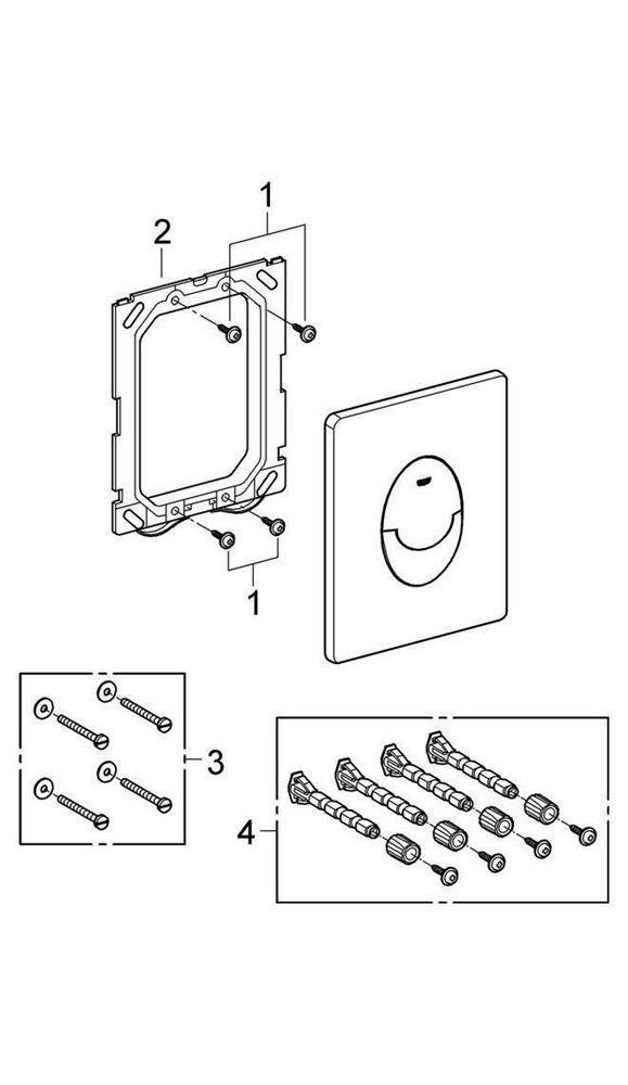 GROHE WC-Betätigung SKATE AIR 156x197mm chrom