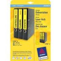 AVERY ZWECKFORM - Avery L4765 - Gelb - 38 x 192 mm 140 Stck. (20 Bogen x 7)