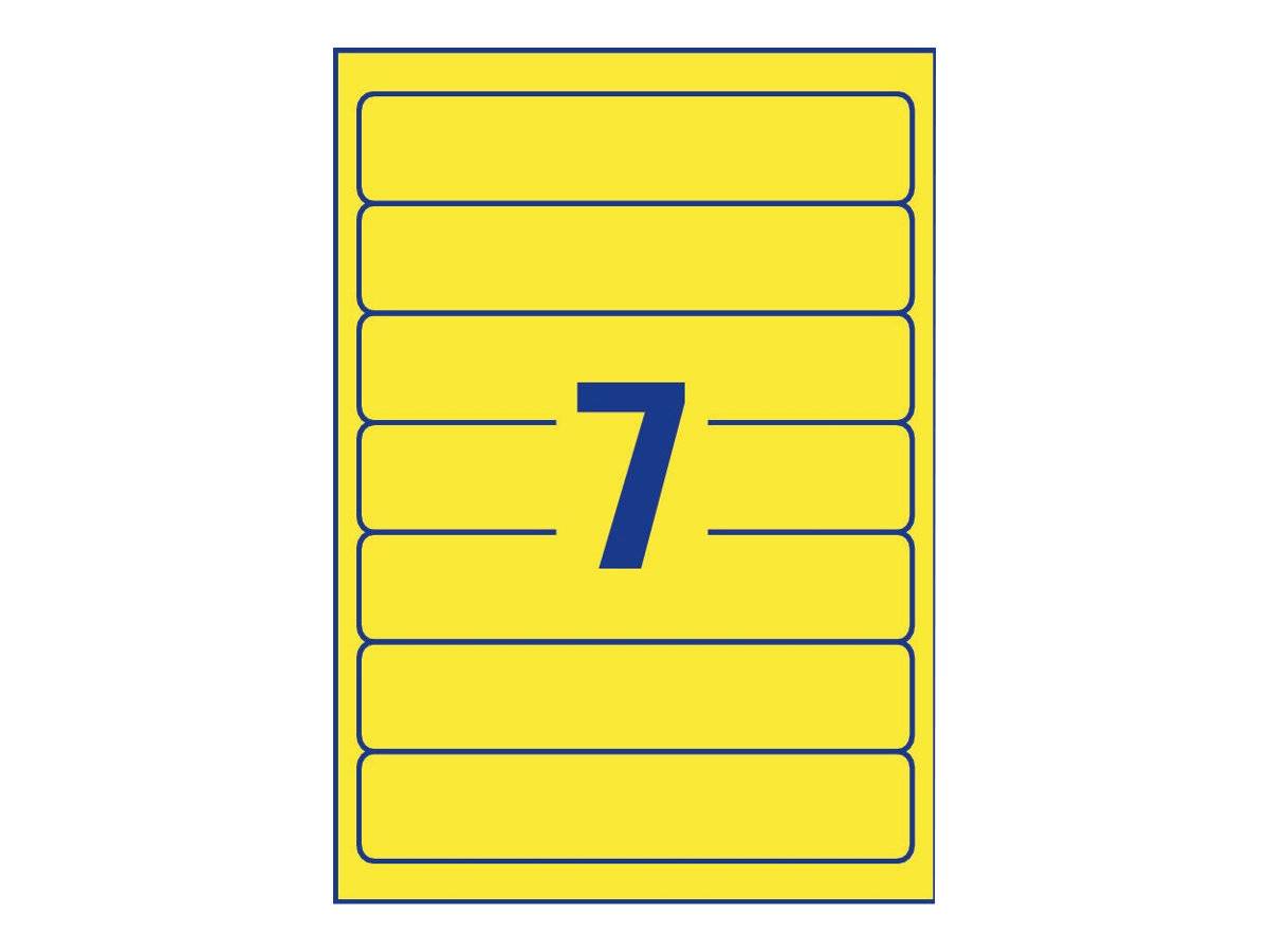 AVERY ZWECKFORM - Avery L4765 - Gelb - 38 x 192 mm 140 Stck. (20 Bogen x 7)