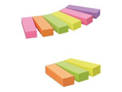 Zwei stilisierte 3D-Balkengruppen auf weißem Hintergrund, jeweils mit fünf farbigen rechteckigen Balken, die in absteigender Länge angeordnet sind.