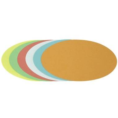 Moderationskarte Oval 4878 11x19cm sortiert 250 Stück