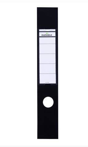 Durable ORDOFIX - Rückenetikett für Aktenordner - Schwarz (Packung mit 10)