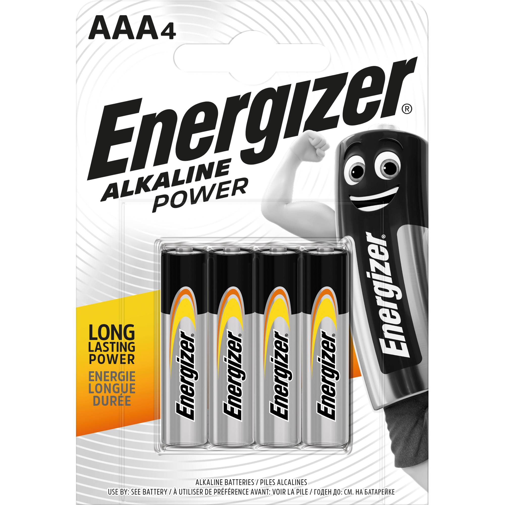 Energizer Batterie Alkaline Power E300132600 AAA Micro 4 St./Pack.
