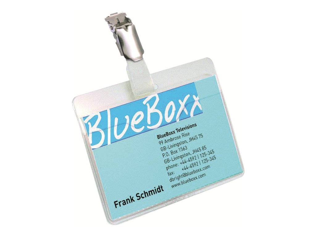 DURABLE - Namensschildhalterung - für 60 x 90 mm - Clip - durchsichtig (Packung mit 25)