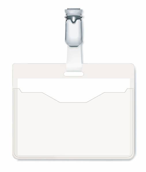 DURABLE - Namensschildhalterung - für 60 x 90 mm - Clip - durchsichtig (Packung mit 25)