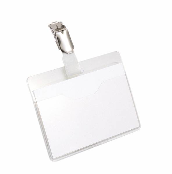 DURABLE - Namensschildhalterung - für 60 x 90 mm - Clip - durchsichtig (Packung mit 25)