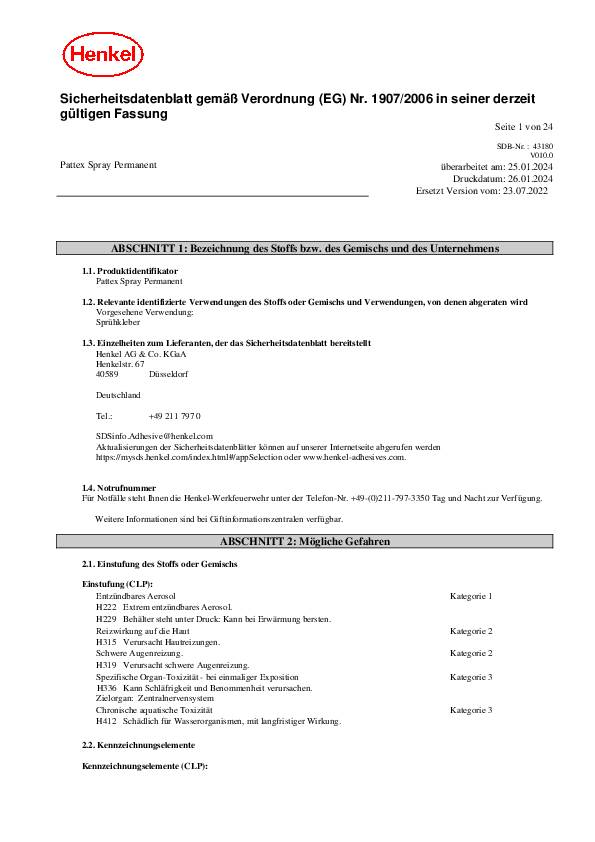 Sprühkleber Powerspray permanent transp./leicht beige 400 ml Spraydose PATTEX