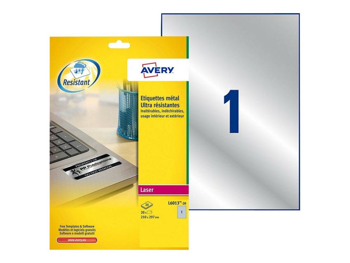 AVERY ZWECKFORM - Avery Heavy Duty Laser Labels - Polyester - Silber - A4 (210 x 297 mm)