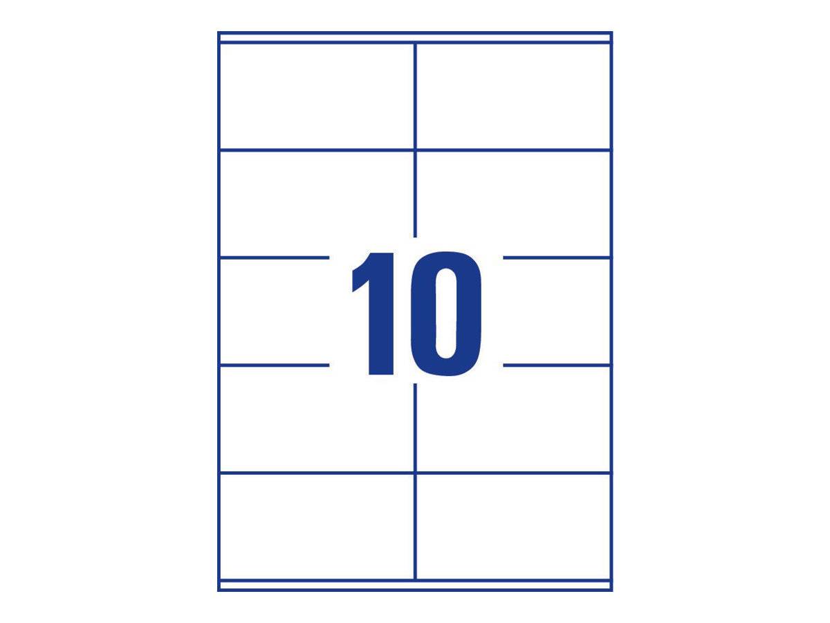 Leere Bingokarte mit einer zentrierten Nummer 10 in Blau, unterteilt in ein Gitter aus leeren Kästchen.