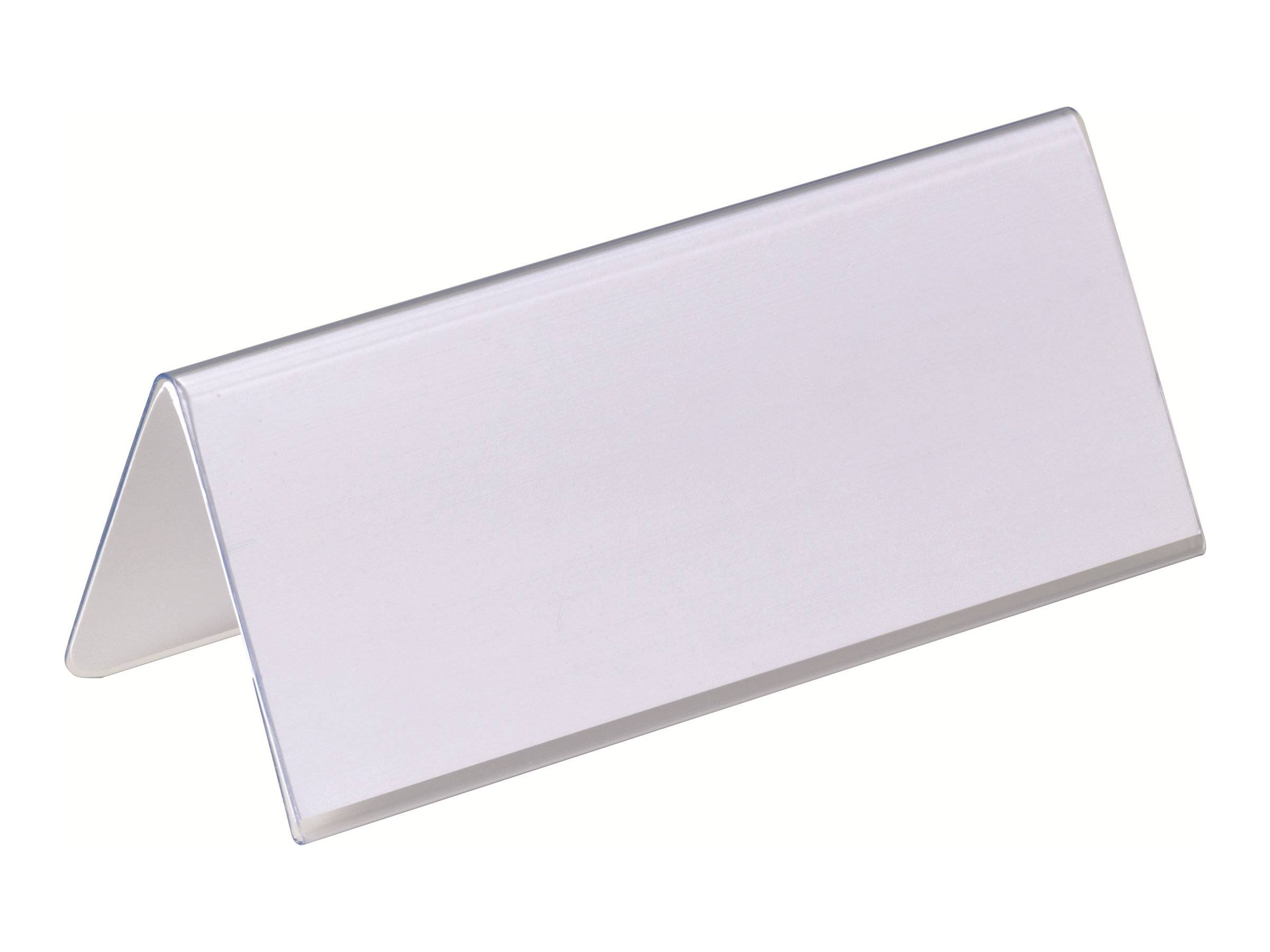 DURABLE - Schildhalterung - Desktop - für 122 x 150 mm, 61 x 150 mm - doppelseitig - durchsichtig (Packung mit 25)