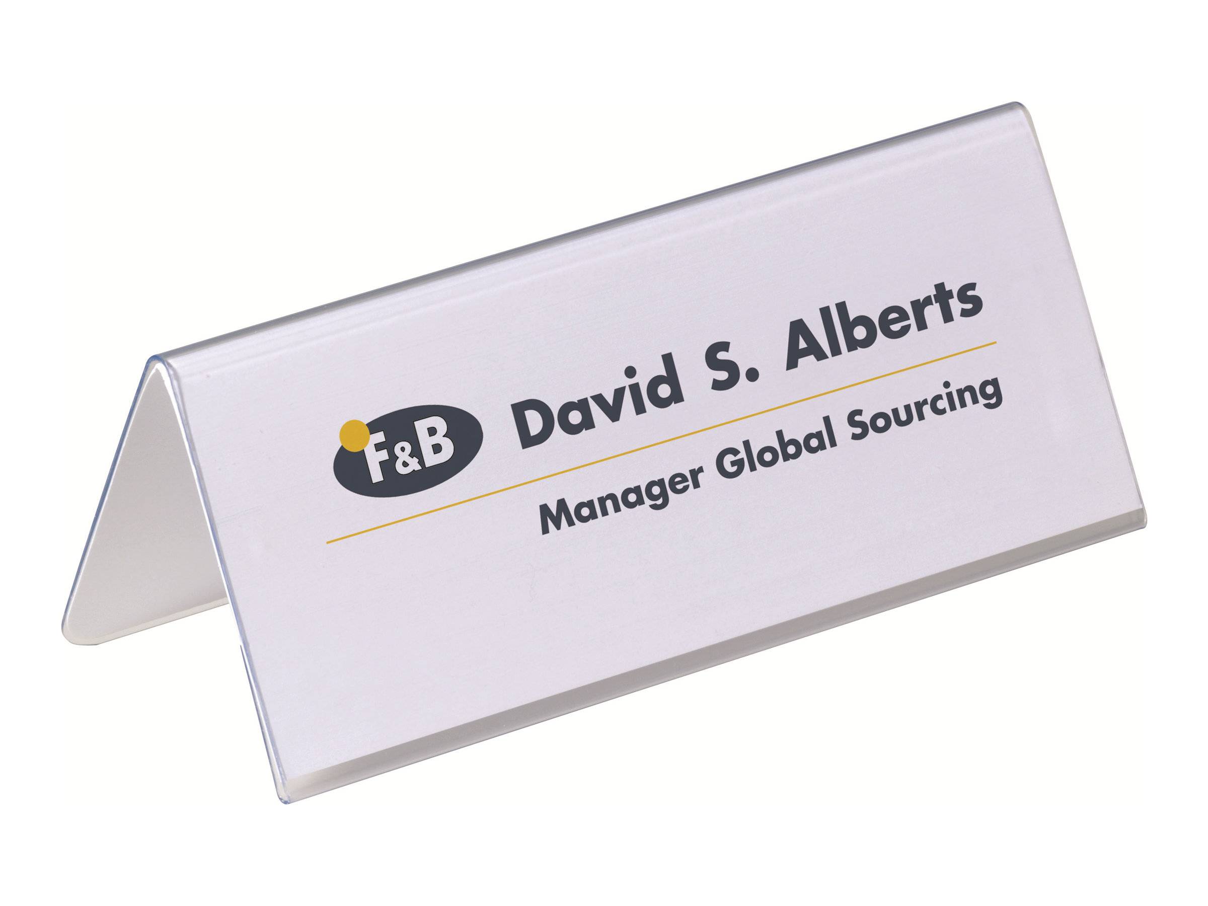 DURABLE - Schildhalterung - Desktop - für 122 x 150 mm, 61 x 150 mm - doppelseitig - durchsichtig (Packung mit 25)