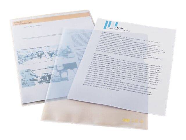 ELBA Premium - L-förmiger Ordner - für A4 - Kapazität: 20 Blätter - durchsichtig (Packung mit 100)