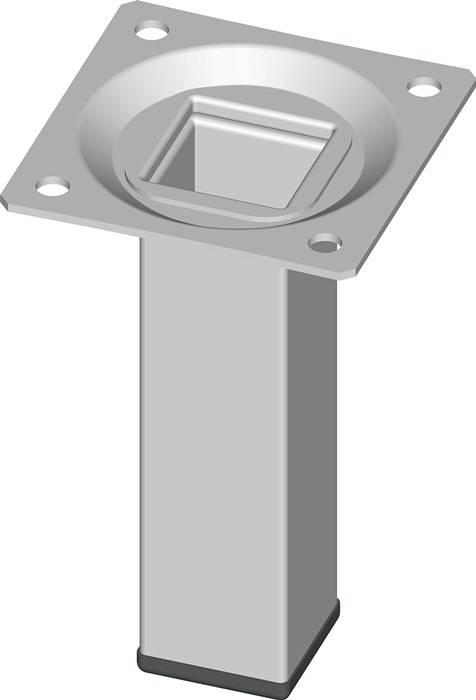 Möbelfuß weiß 25x25mm H.800mm Platte 4 St./Set ELEMENT SYSTEM