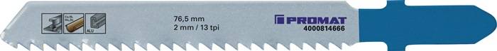 Stichsägeblatt Gesamt-L.76,5mm Zahnt.2mm HSS 5 St./Karte PROMAT