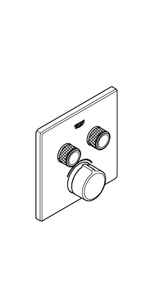 GROHE UP-Mischer SMARTCONTROL m 2 ASV chr chrom