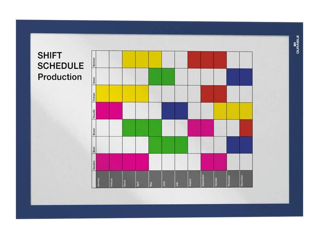 DURABLE DURAFRAME - Dokumentenhalterung - für A4 - doppelseitig - dunkelblau (Packung mit 2)