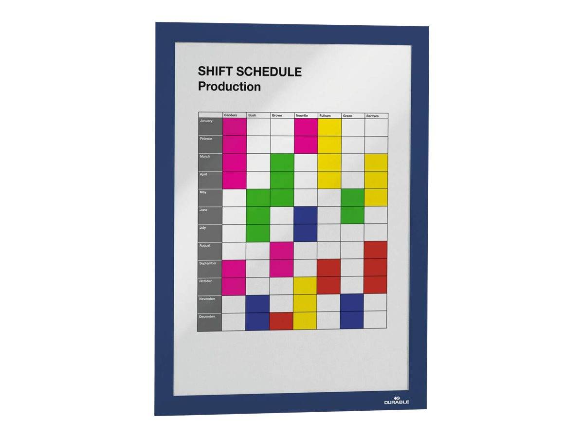 DURABLE DURAFRAME - Dokumentenhalterung - für A4 - doppelseitig - dunkelblau (Packung mit 2)