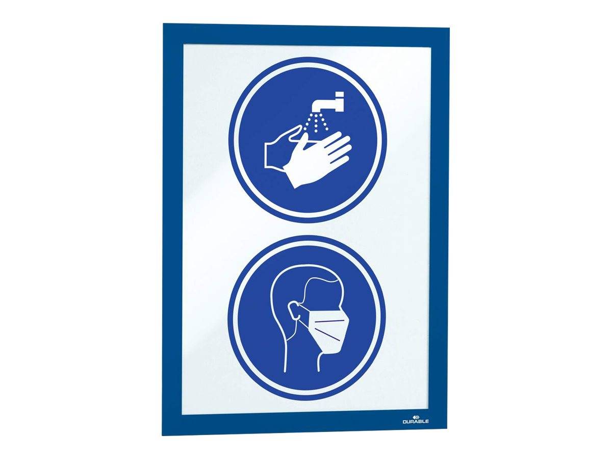 DURABLE DURAFRAME - Dokumentenhalterung - für A4 - doppelseitig - dunkelblau (Packung mit 2)