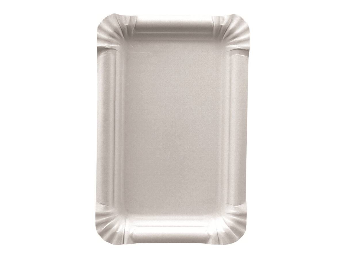 PAPSTAR pure - Teller - Grösse 13 x 20 cm - rechteckig - Einweg - weiß (Packung mit 250)