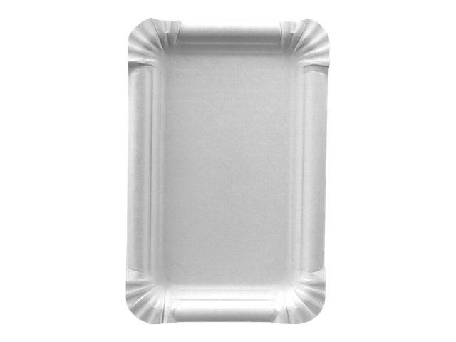 PAPSTAR pure - Teller - Grösse 13 x 20 cm - rechteckig - Einweg - weiß (Packung mit 250)