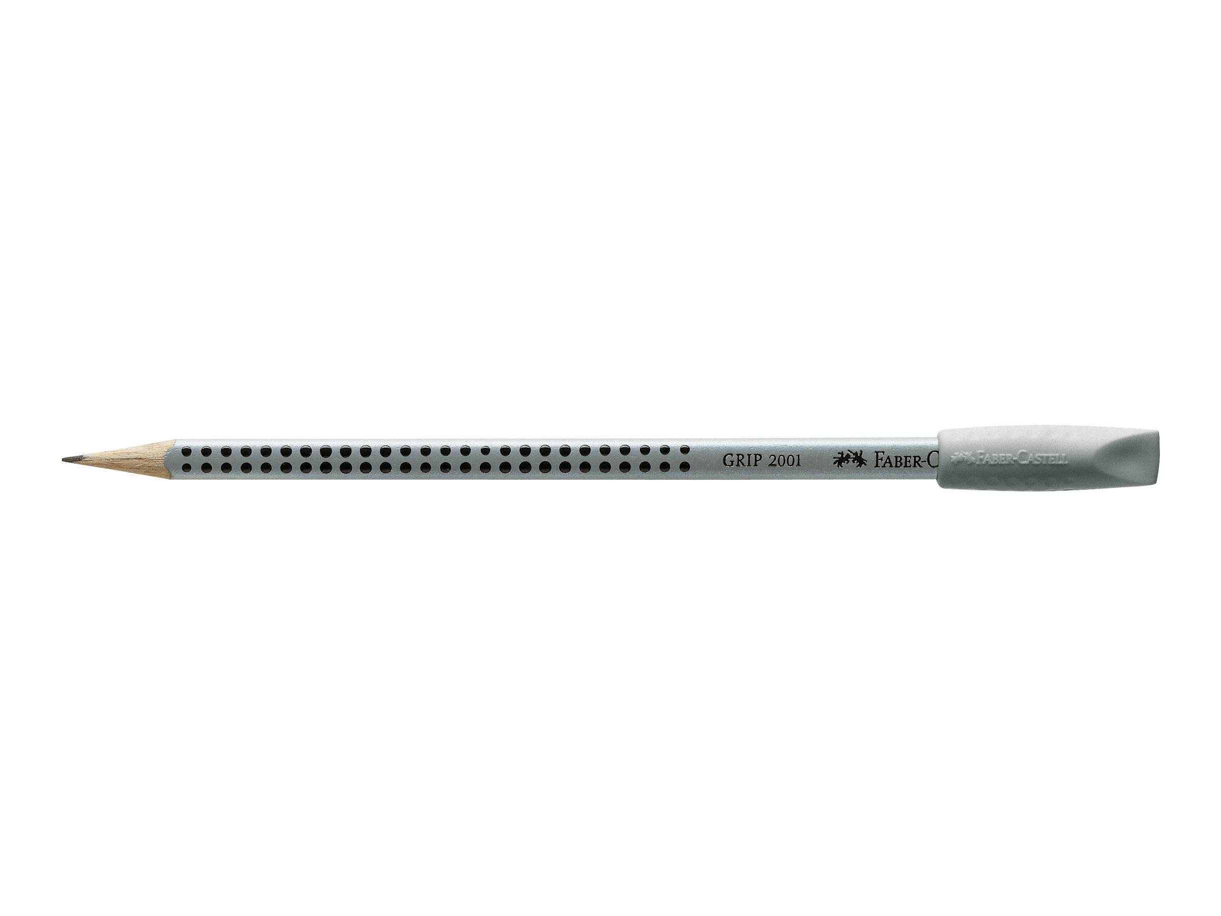 FABER-CASTELL GRIP 2001 - Radiergummispitze - Grau (Packung mit 2)