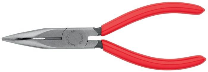 Flachrundzange L.160mm flach/rund 40Grad gew.pol.Ku.-Überzug KNIPEX