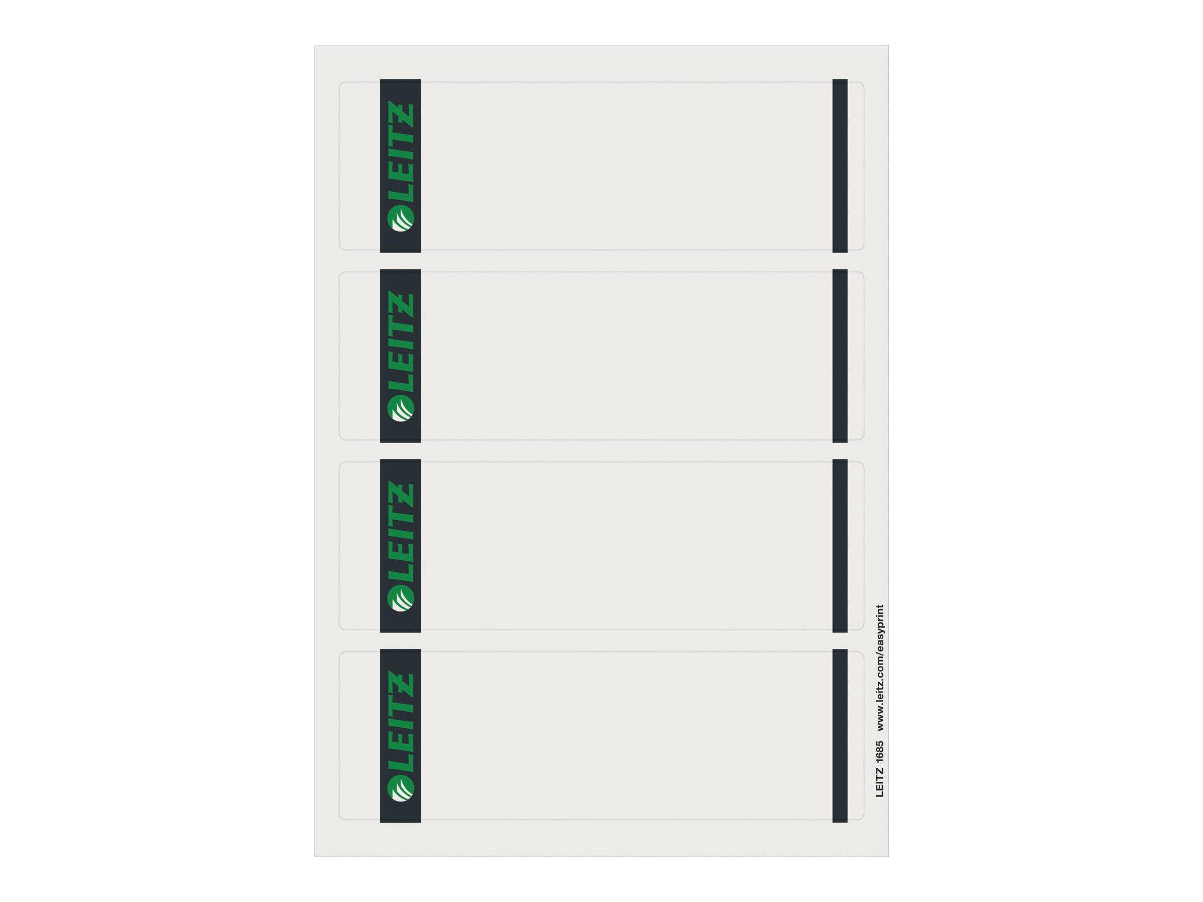 ESSELTE LEITZ - Leitz - Selbstklebend - Grau - 61 x 192 mm - 80 g/m² - 100 Etikett(en) (25 Bogen x 4)