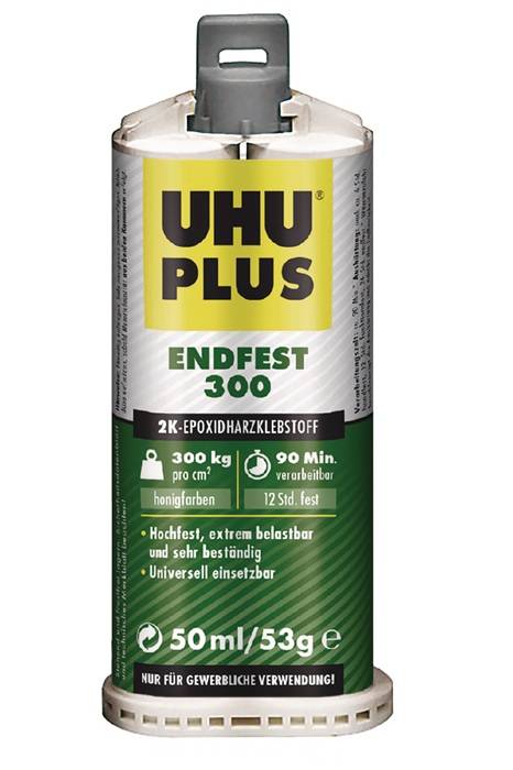 2K-Epoxidharzklebstoff PLUS ENDFEST 300 53g gelblich Doppelkart.UHU