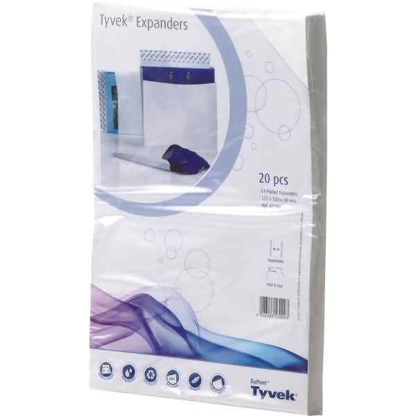 Tyvek Faltentasche 00067180 C4/38F 55g ohne Fenster haftklebend weiß 20 Stück