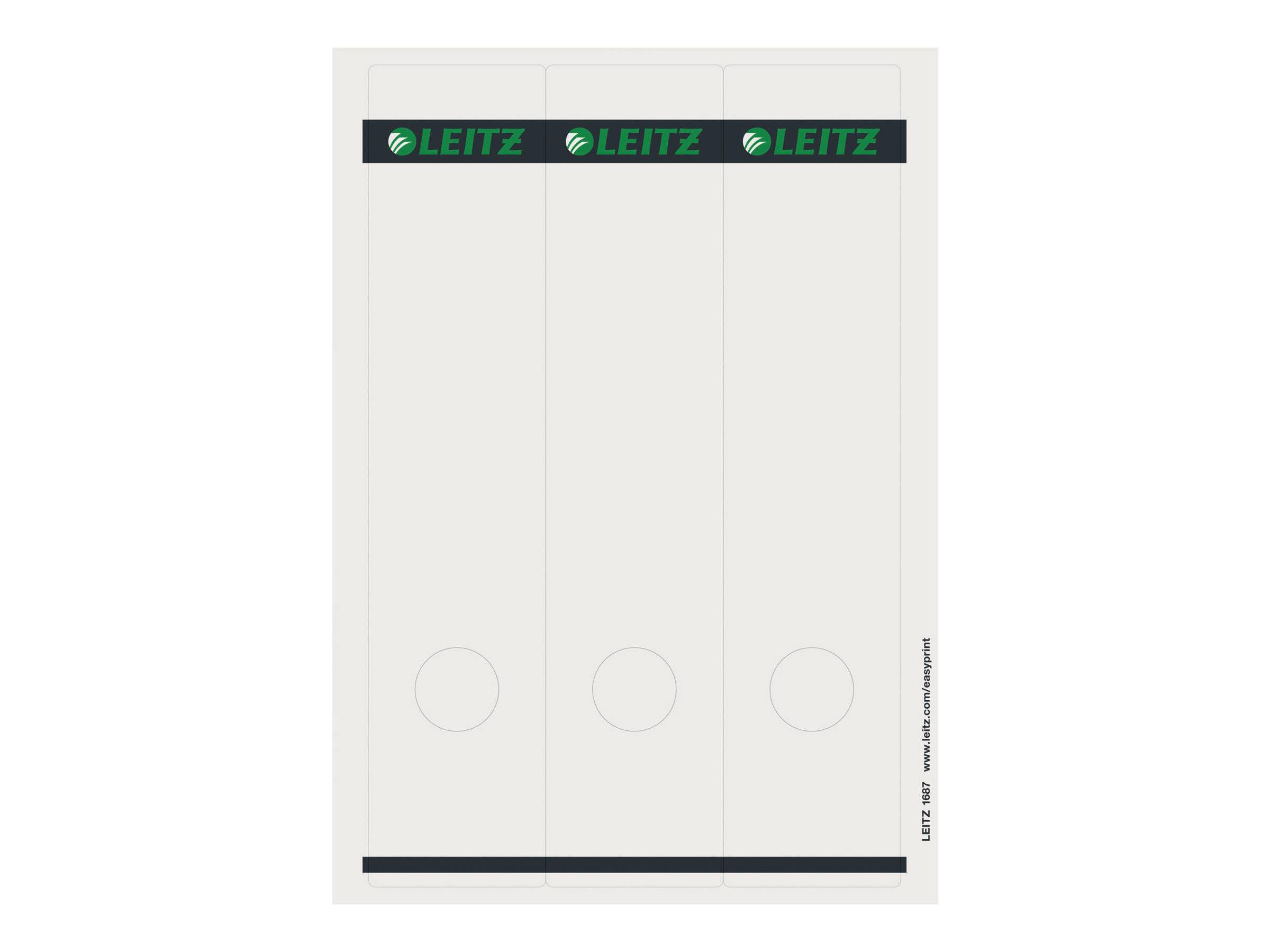 ESSELTE LEITZ - Leitz - Ordneretiketten - Grau (Packung mit 75)
