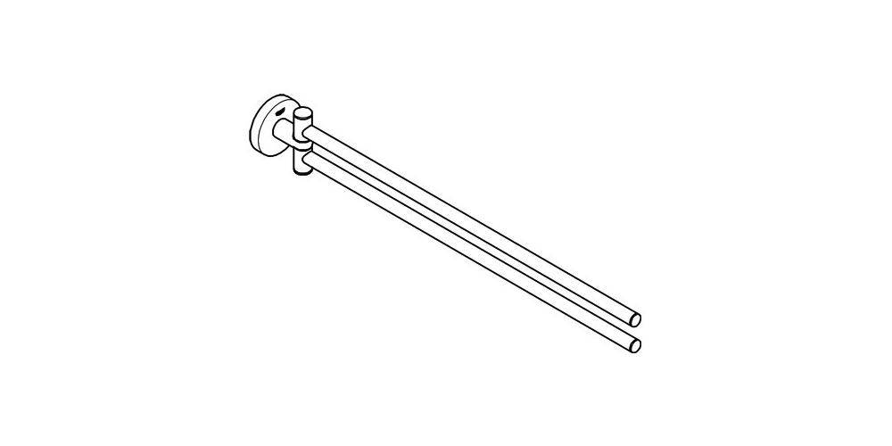 GROHE Handtuchhalter ESSENTIALS 2-armig, schwenkbar, 439mm chrom