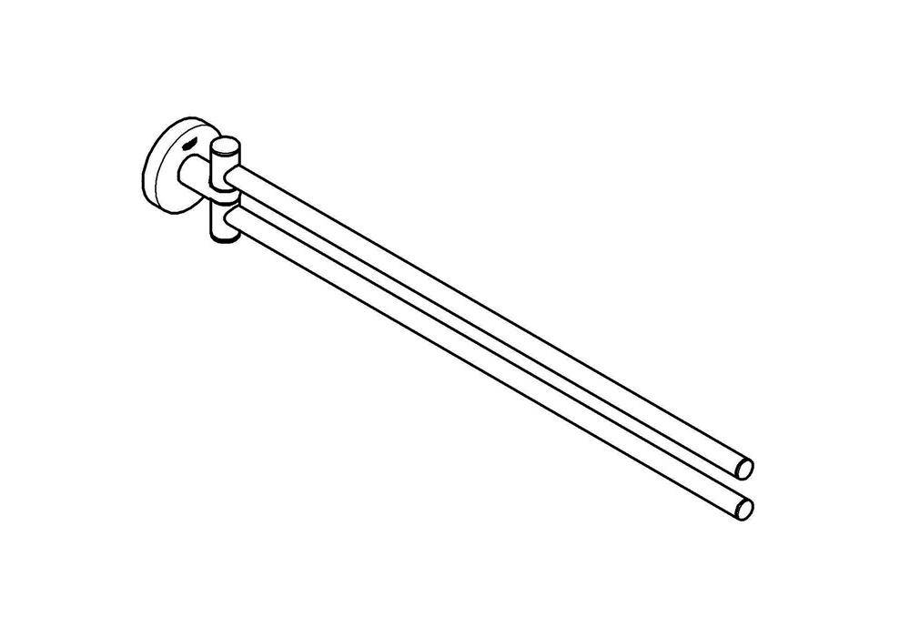 GROHE Handtuchhalter ESSENTIALS 2-armig, schwenkbar, 439mm chrom