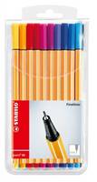 STABILO point 88 - Fineliner - gemischte Farben - 0.4 mm - fein (Packung mit 20)