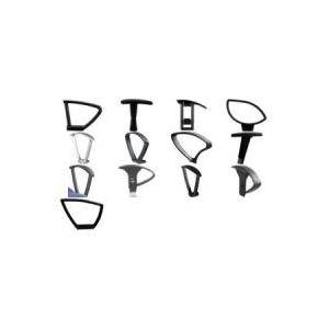 Topstar Armlehnen Modell Typ ''U2'', 1 Paar schwarz-verchromter Bügel, höhenverstellbar (7107 CHR)