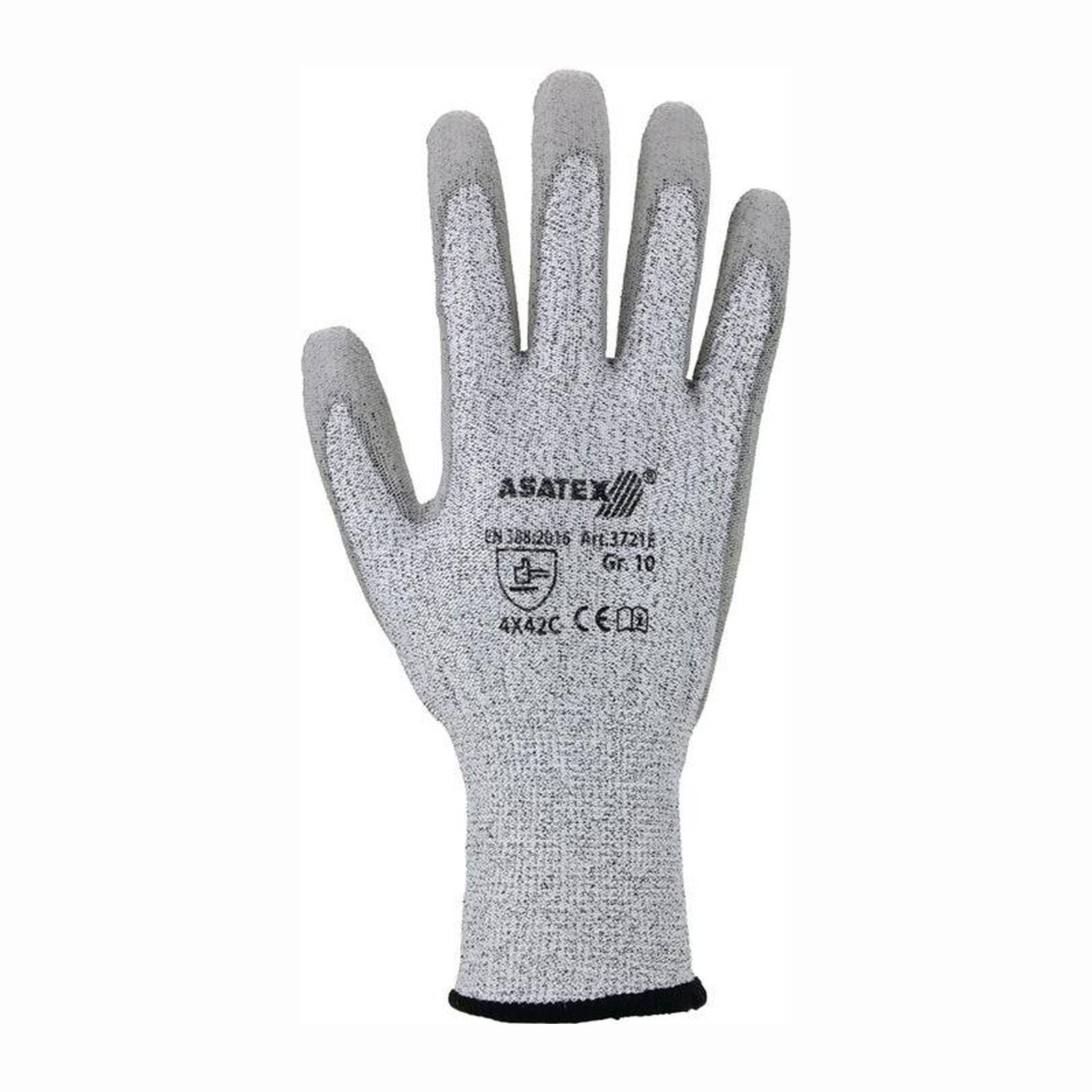 ASATEX Schnittschutzhandschuhe grau / grau Schnittschutzlevel C Gr. 9 - 3721E/9