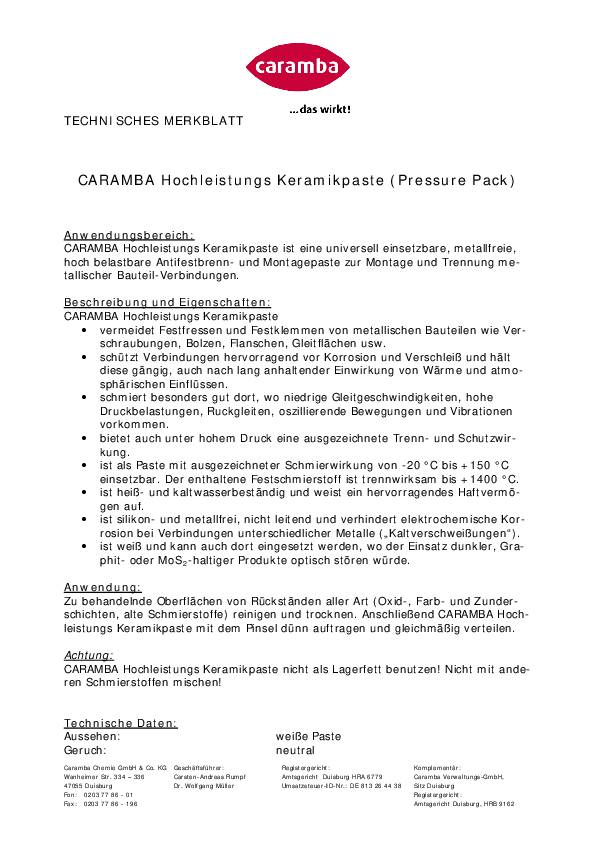 Hochleistungskeramikpaste weiß 200 ml Pinseldose CARAMBA